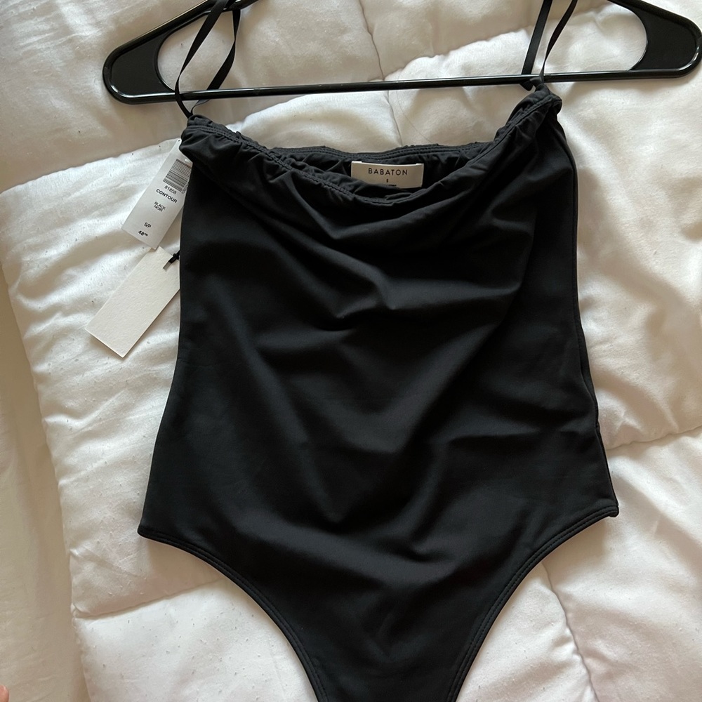 Black Babaton tube top bodysuit